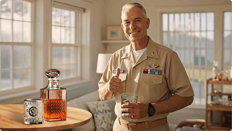Sheremart Veteran Tribute Glass order now